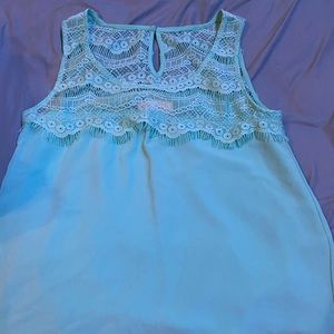 turquoise loose tank